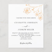 White Silzilzilvergulden floral budget huwelijksui Flyer (Voorkant)