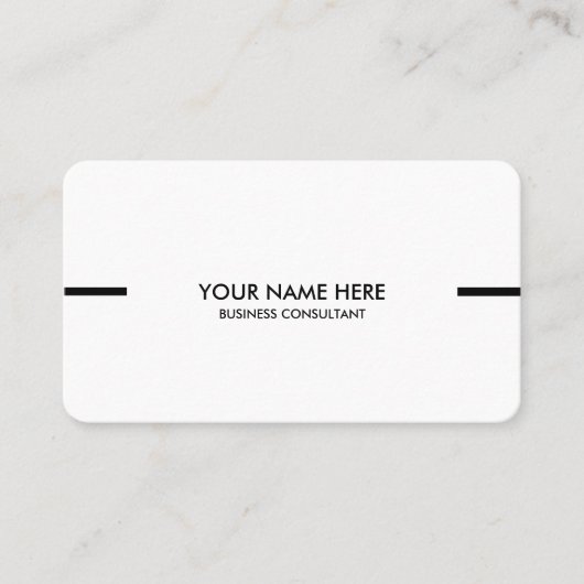 White Simple and Beautiful Business card design Visitekaartje (Voorkant)