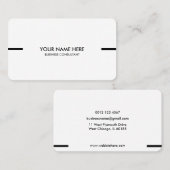 White Simple and Beautiful Business card design Visitekaartje (Voorkant / Achterkant)