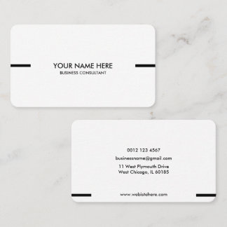White Simple and Beautiful Business card design Visitekaartje