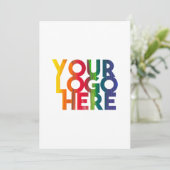 White Simple Business Logo Blank-kaart (Staand voorkant)