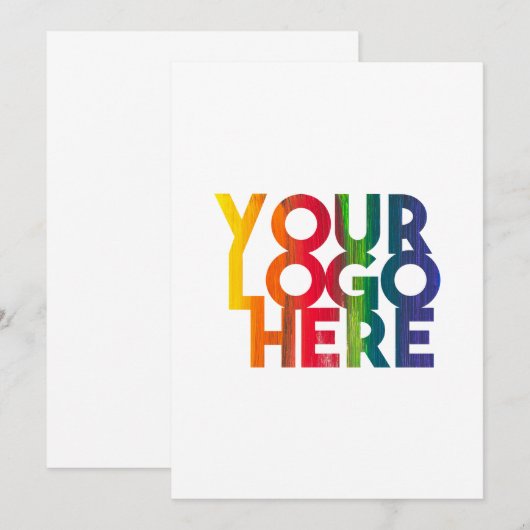 White Simple Business Logo Blank-kaart (Voorkant / Achterkant)