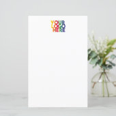 White Simple Business Logo briefhead (Staand voorkant)