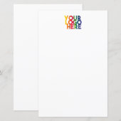 White Simple Business Logo briefhead (Voorkant / Achterkant)