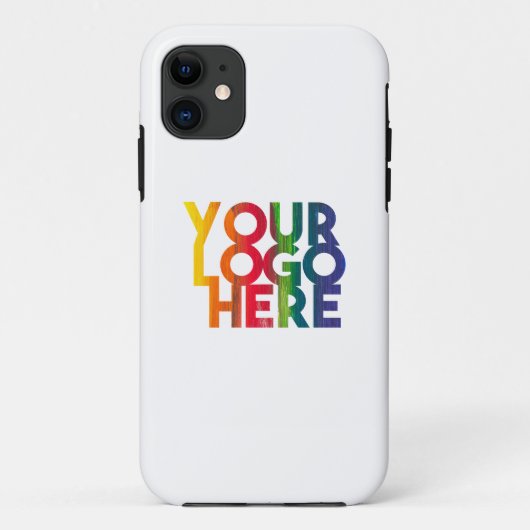 White Simple Business Logo Case-Mate iPhone Case (Achterkant)
