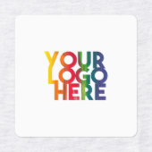 White Simple Business Logo Cloc Labels (Design 2)