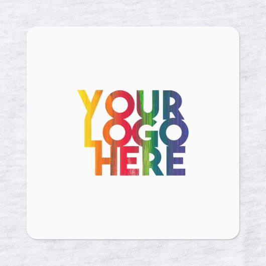White Simple Business Logo Cloc Labels (Design 2)