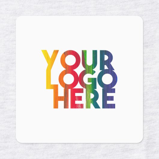 White Simple Business Logo Cloc Labels (Design 1)