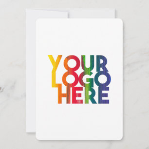 White Simple Business Logo Company Note Card Bedankkaart