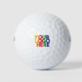 White Simple Business Logo Golfballen (Voorkant)