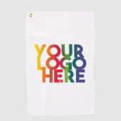 White Simple Business Logo Golfhanddoek (Voorkant)