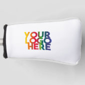 White Simple Business Logo Golfheadcover (Voorkant)
