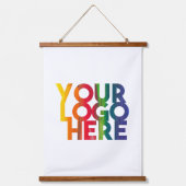 White Simple Business Logo Hangend Wandkleed (Voorkant)
