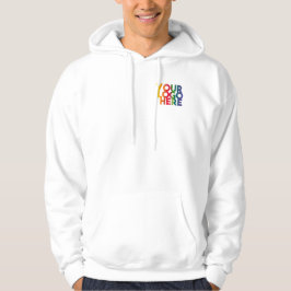 White Simple Business Logo Hoodie