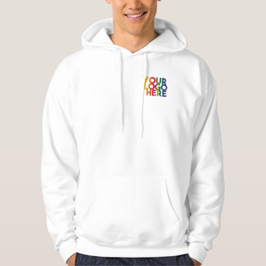 White Simple Business Logo Hoodie (Voorkant)