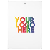 White Simple Business Logo Klembord (Achterkant)