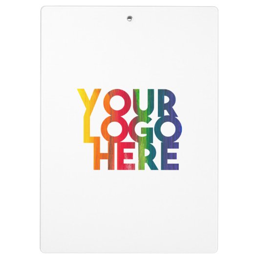 White Simple Business Logo Klembord (Achterkant)