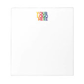 White Simple Business Logo Notitieblok (Voorkant)
