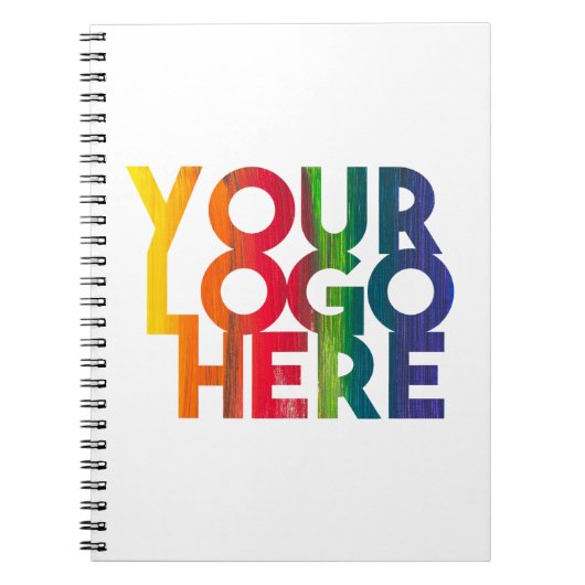 White Simple Business Logo Notitieboek (Voorkant)