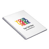 White Simple Business Logo Notitieboek (Rechterzijde)