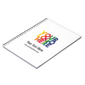 White Simple Business Logo Notitieboek (Linkerzijde)