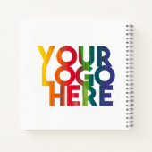 White Simple Business Logo Notitieboek (Achterkant)