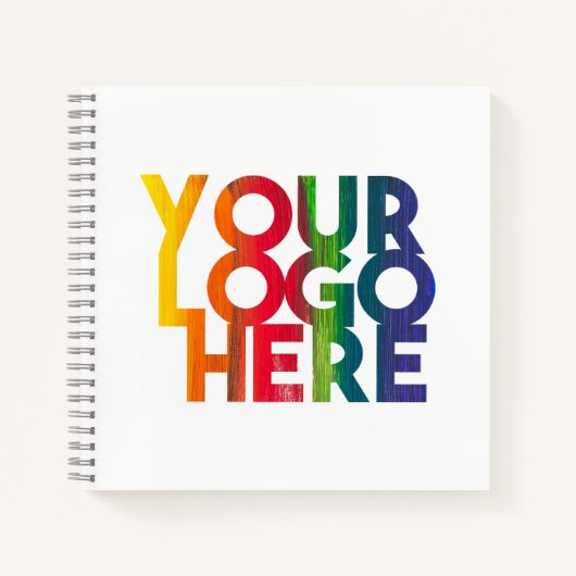 White Simple Business Logo Notitieboek (Voorkant)