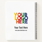 White Simple Business Logo Notitieboek (Achterkant)
