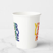 White Simple Business Logo Papieren Bekers (Rechts)