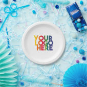 White Simple Business Logo Papieren Bordje (Feest)