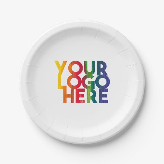 White Simple Business Logo Papieren Bordje (Voorkant)