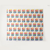 White Simple Business Logo Patroon Wandkleed (Voorkant (horizontaal))