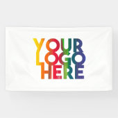 White Simple Business Logo Spandoek (Horizontaal)