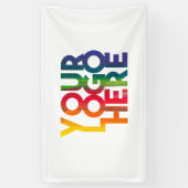 White Simple Business Logo Spandoek (Verticaal)