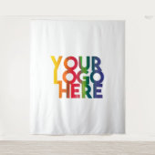 White Simple Business Logo Wandkleed (Voorkant)