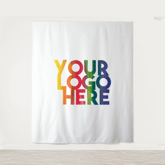 White Simple Business Logo Wandkleed (Voorkant)