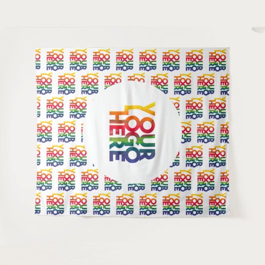 White Simple Business Logo Wandkleed (Voorkant (horizontaal))