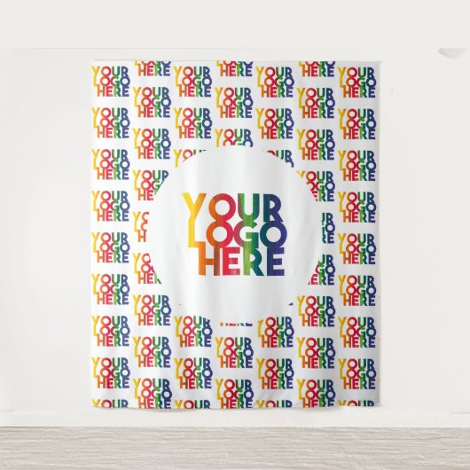 White Simple Business Logo Wandkleed (Voorkant)