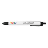 White Simple Business Logo Zwarte Inkt Pen (Bodem)