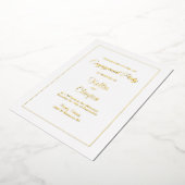 White Simple Fragment Engagement Party Folie Uitnodiging (Gedraaid)