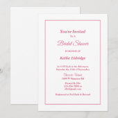 White Simple Framed Bridal Shower-uitnodiging Kaart (Voorkant / Achterkant)