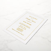 White Simple Framed-Vrijgezellenfeest Folie Uitnodiging (Gedraaid)