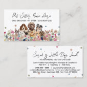 White Simple Hondenras Puppy Grooming Petsitter Visitekaartje (Voorkant / Achterkant)