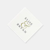 White Simple Modern Elegant Wedding Napkin Servet (Hoek)