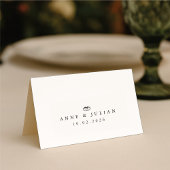 White Simple Modern Wedding Calligraphy Kaart