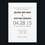 White Simple Modern Wedding Invitation Kaart<br><div class="desc">Producten die u kunt aanpassen met uw afbeeldingen of tekst.</div>