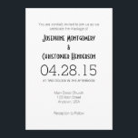 White Simple Modern Wedding Invitation Kaart<br><div class="desc">Producten die u kunt aanpassen met uw afbeeldingen of tekst.</div>