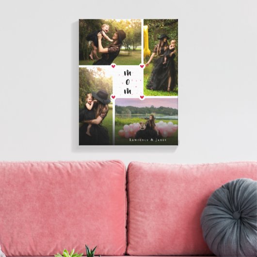 White Simple Persoonlijke Love You Collage Foto Canvas Afdruk (Insitu (Woonkamer))