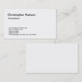 White Simple Plain Consultant-Visitekaartje Visitekaartje (Voorkant / Achterkant)