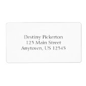 White Simple Plain Shipping Labels (Voorkant)
